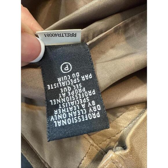 Tibi Brown 100% Lamb Leather Shorts Designer City Chic Classic Front Zip Lined 4 - Picture 4 of 15